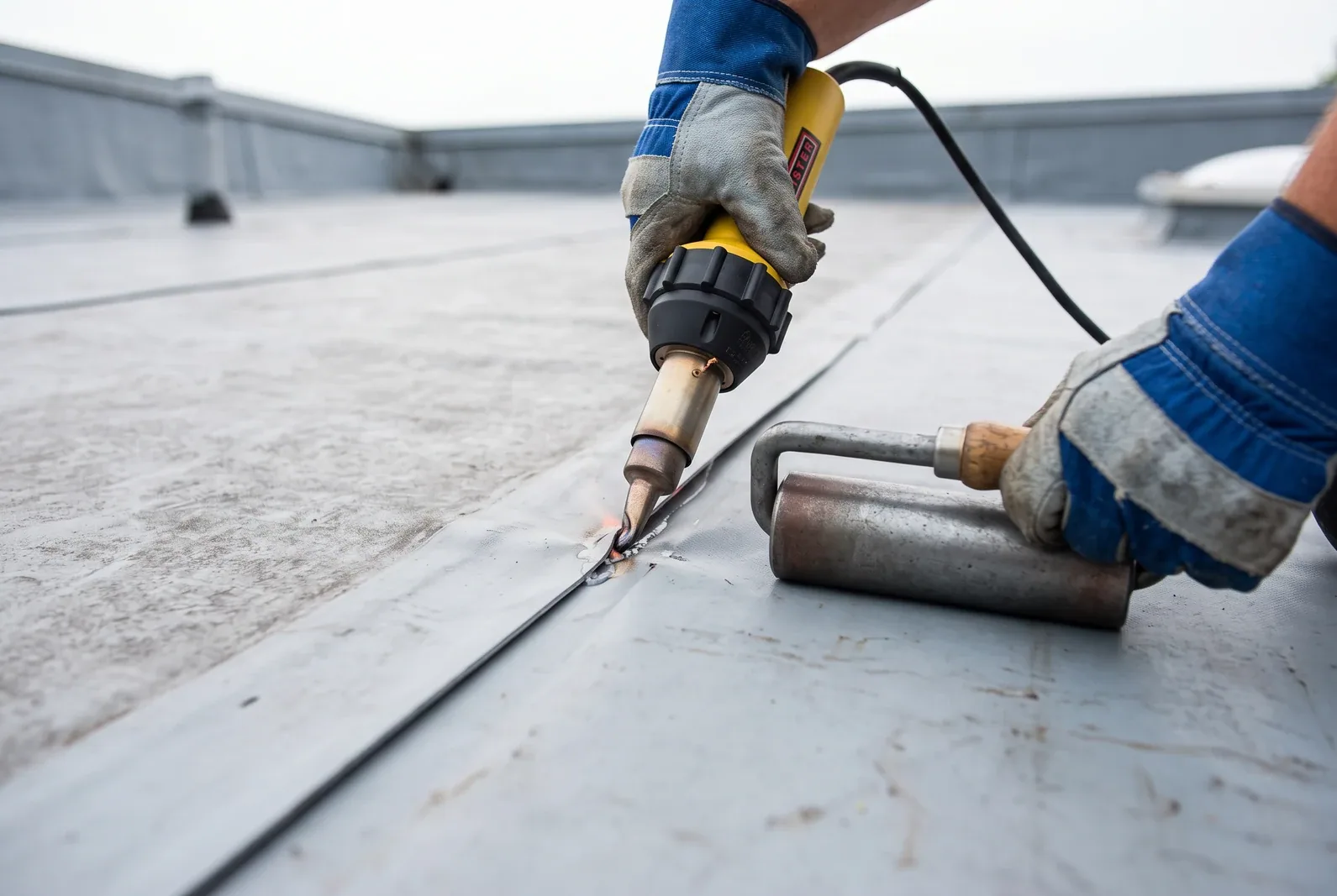Commercial Roof Membrane Puncture Repair in Rochester, MN