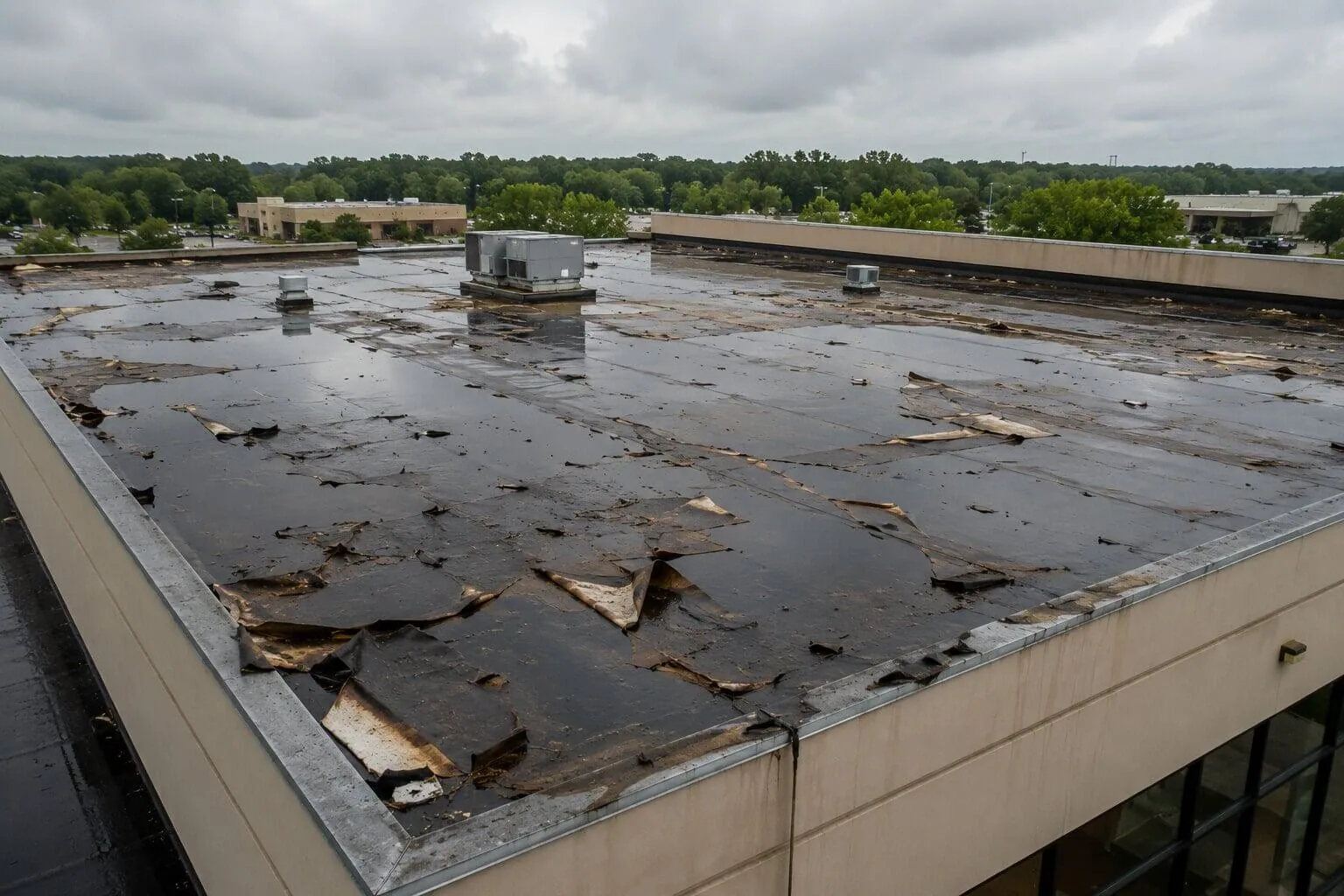 Commercial Tornado Damage Roof Repair in Rochester, MN