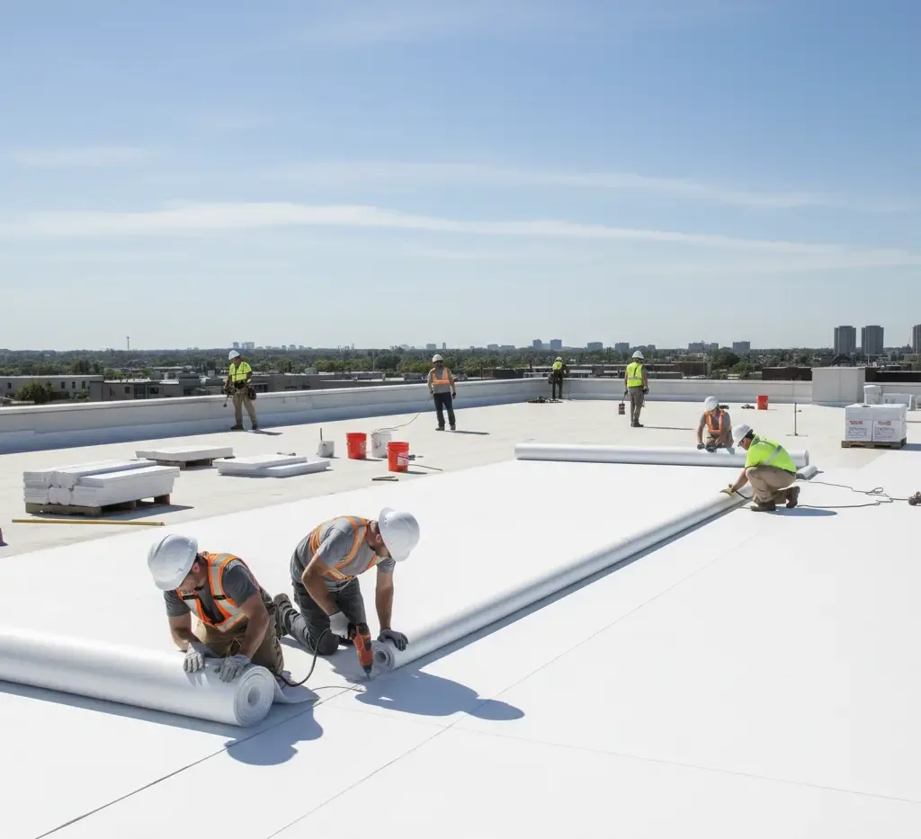 TPO roof installation in Rochester, MN